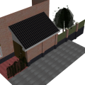 Een voorbeeld 3d voor een aanbouw te Houten
